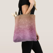 Roos Goud Roze Paarse Sparkle Tote Bag (Dichtbij)