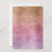 Roos Goud Roze Paarse Sparkle Verjaardag Kaart (Achterkant)