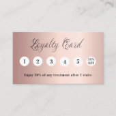 Roos Goud Roze QR Code Foto Elegant Klantenkaartje (Voorkant)