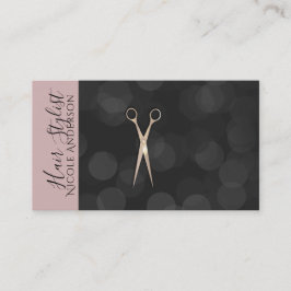 Roos Goud Roze Schaar Zwart Roze Haar Stylist Visitekaartje