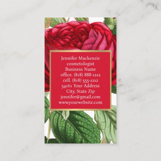  Roos Goud  Roze Visitekaartje (Achterkant)