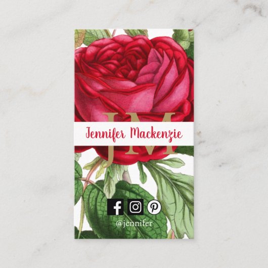  Roos Goud  Roze Visitekaartje (Voorkant)
