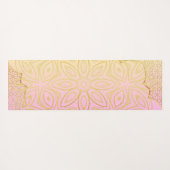Roos Goud & Roze Waterkleur Mandala Yogamat (Achterkant (horizontaal))