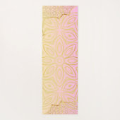 Roos Goud & Roze Waterkleur Mandala Yogamat (Achterkant)