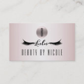 Roos Goud Roze Wimpers Klantloyaliteit Kaart Klantenkaartje (Voorkant)