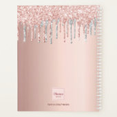 Roos goud roze zilver druppels foto planner (Achterkant)
