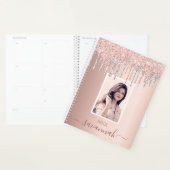 Roos goud roze zilver druppels foto planner (Display)