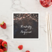 Roos Goud Rustiek Land Nacht Bruiloft Servet (Insitu)