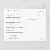 Roos Goud Saffier 65e Jubileum Save the Date Briefkaart (Achterkant)