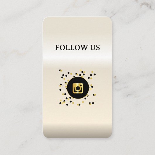 Roos goud - Sociale media QR Code Visitekaartje (Achterkant)