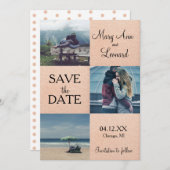 Roos goud Sparen de datum fotokaart Save The Date (Voorkant / Achterkant)