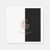 Roos Goud Splitst Aangepast monogram E G H I J Servet (Voorkant)