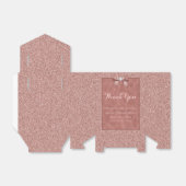 Roos Goud & Stijlvolle Glitter Bruiloft Bedankdoosjes (Uitgevouwen)