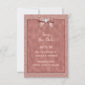 Roos Goud & Stijlvolle Glitter Save The Date (Voorkant)