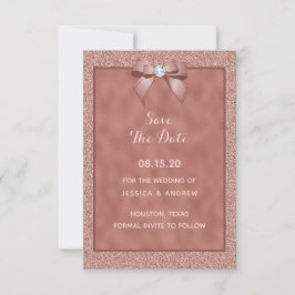 Roos Goud & Stijlvolle Glitter Save The Date