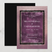 Roos Goud & Tanzaniet Galerij Bruiloft & Feest Kaart (Voorkant / Achterkant)