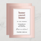 Roos goud thuis zoete woning bewegende aankondigin (Voorkant / Achterkant)