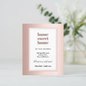 Roos goud thuis zoete woning bewegende aankondigin (Staand voorkant)