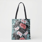 Roos Goud Tropisch Botanisch Aloha Ananas Chic Tote Bag (Voorkant)