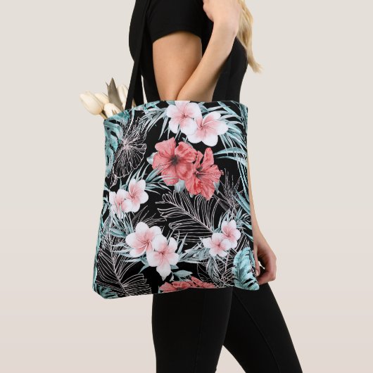 Roos Goud Tropisch Botanisch Aloha Ananas Chic Tote Bag (Dichtbij)