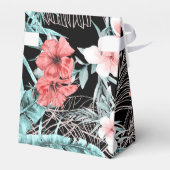 Roos Goud Tropisch Elegant Botanisch Aloha Luau Bedankdoosjes (Achterkant)