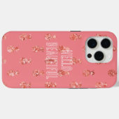 Roos Goud Tropische Glitter Ananas Case-Mate iPhone Case (Achterkant (horizontaal))