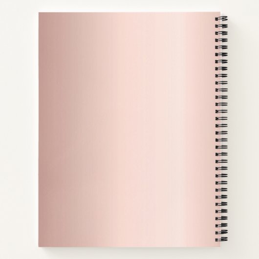 Roos goud van de leningnemer notitieboek (Achterkant)