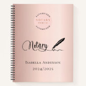 Roos goud van de leningnemer notitieboek (Voorkant)