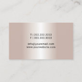 Roos goud van de vetormonogram van de notaristeken visitekaartje (Achterkant)