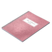 Roos goud, van gemiddelde kwaliteit notitieboek (Linkerzijde)