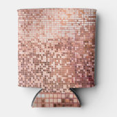 Roos goud: vierkante mozaïek tegels. blikjeskoeler (Voorkant)