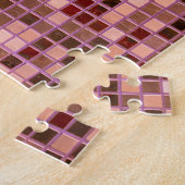 Roos goud: vierkante mozaïek tegels. legpuzzel (Zijkant)