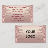 Roos Goud Visitekaartje Uw Logo Naam Info (Voorkant / Achterkant)