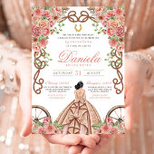 Roos Goud Western Charro Rustieke Ranch Quinceañer Kaart