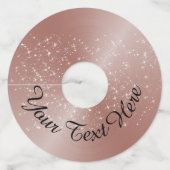 Roos Goud Wijnglas Naam Tags Wijnglaslabel (Voorkant)