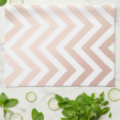roos goud, wit, chevron, zigzag, modern, trendy, c theedoek (Gevouwen)