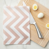 roos goud, wit, chevron, zigzag, modern, trendy, c theedoek (Quarter Fold)