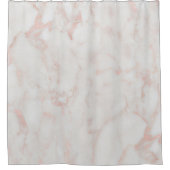 Roos-goud & Wit Faux Marmer Douchegordijn (Voorkant)