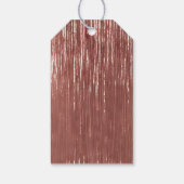 Roos Goud Wit Glam Tinsel Stripes Gift Labels Cadeaulabel (Achterkant)