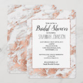  Roos Goud Wit Glitzy Marmer Vrijgezellenfeest Kaart (Voorkant / Achterkant)