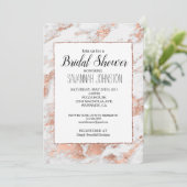  Roos Goud Wit Glitzy Marmer Vrijgezellenfeest Kaart