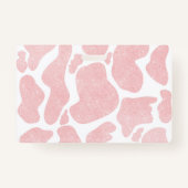 Roos Goud wit Grote Koe Vlekken Dierenpatroon Badge (Achterkant)