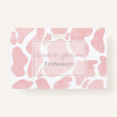 Roos Goud wit Grote Koe Vlekken Dierenpatroon Badge (Voorkant)