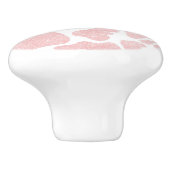 Roos Goud wit Grote Koe Vlekken Dierenpatroon Keramische Knop (Zijkant)