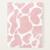 Roos Goud wit Grote Koe Vlekken Dierenpatroon Planner (Achterkant)