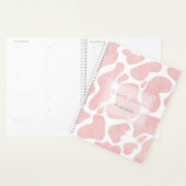 Roos Goud wit Grote Koe Vlekken Dierenpatroon Planner (Display)