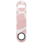 Roos Goud wit Grote Koe Vlekken Dierenpatroon Speed Flessenopener (Achterkant)