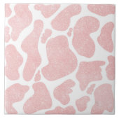 Roos Goud wit Grote Koe Vlekken Dierenpatroon Tegeltje (Voorkant)