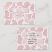 Roos Goud wit Grote Koe Vlekken Dierenpatroon Visitekaartje (Voorkant / Achterkant)