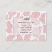 Roos Goud wit Grote Koe Vlekken Dierenpatroon Visitekaartje (Achterkant)